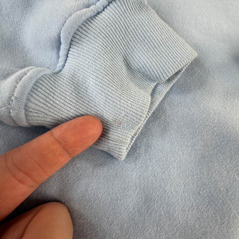 Le Lis Collection Light Blue Oversized Crewneck Sweatshirt Women Size M Preppy - Picture 11 of 14